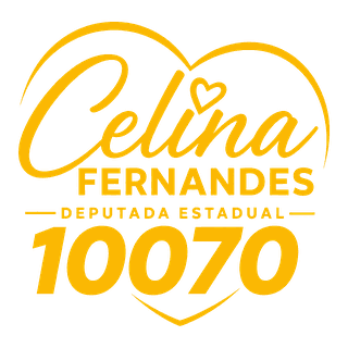 Marca da campanha de Celina Fernandes, Deputada Estadual, número 10070